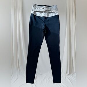 Bebe Vegan Leather Wrapped High Waist Black Leggings